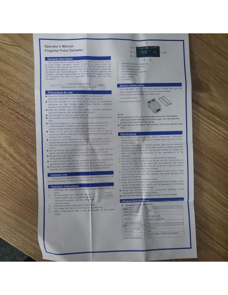 Oxímetro de Pulso Bluetooth HOLFENRY - Medición SpO2 y Tasa de Pulso