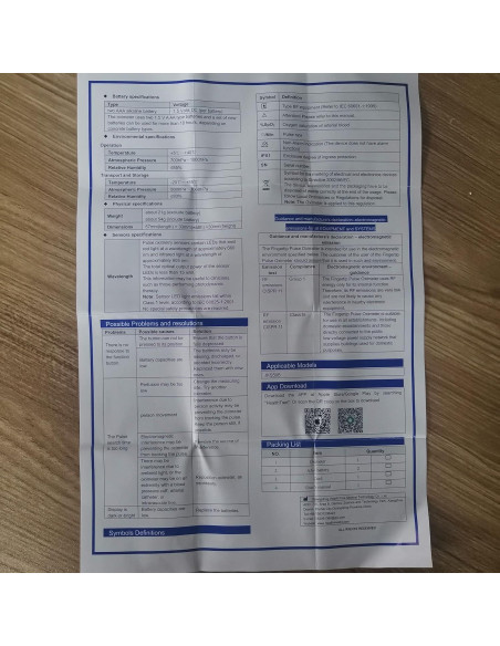 Oxímetro de Pulso Bluetooth HOLFENRY - Medición SpO2 y Tasa de Pulso