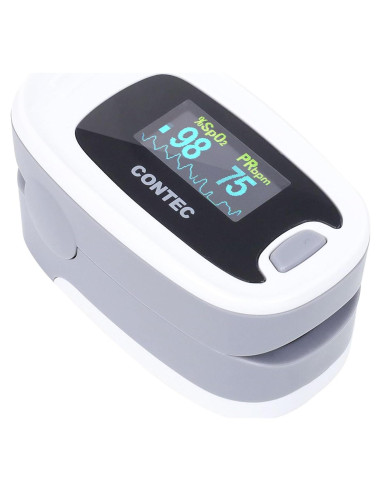 Oxímetro de Pulso CONTEC CMS50NA - Medición SpO2 y PR, Gris