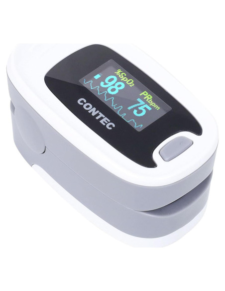 Oxímetro de Pulso CONTEC CMS50NA - Medición SpO2 y PR, Gris