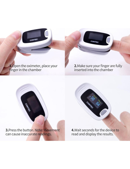Oxímetro de Pulso CONTEC CMS50NA - Medición SpO2 y PR, Gris