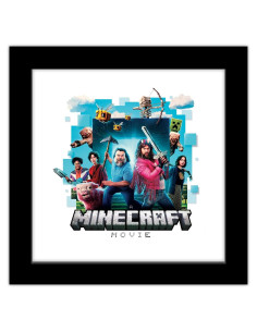 Arte de Pared Gallery Pops Minecraft Héroes 30.48x30.48cm Marco Negro