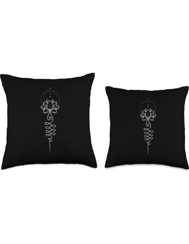 Cojín de Yoga Anti Stress Unalome 40x40 cm Multicolor