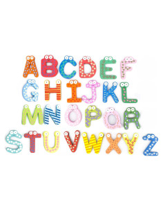 Imanes de Madera Letras ABC PENTA ANGEL 26 Pcs Educativos