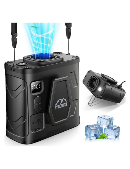 Ventilador Personal Portátil Clip Cintura 5 Velocidades Negro