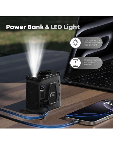 Ventilador Personal Portátil Clip Cintura 5 Velocidades Negro