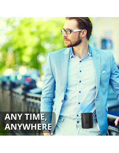 Ventilador de Cintura Portátil Recargable Genérico Y2 4 Velocidades