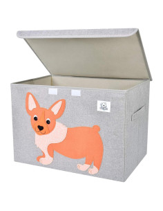 Cofre de Juguetes Plegable CLCROBD 68.5L con Tapa Abatible