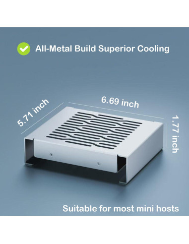 Soporte de Aluminio con Ventilador Husewming TF-120 Plata