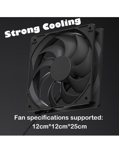 Soporte de Aluminio con Ventilador Husewming TF-120 Plata