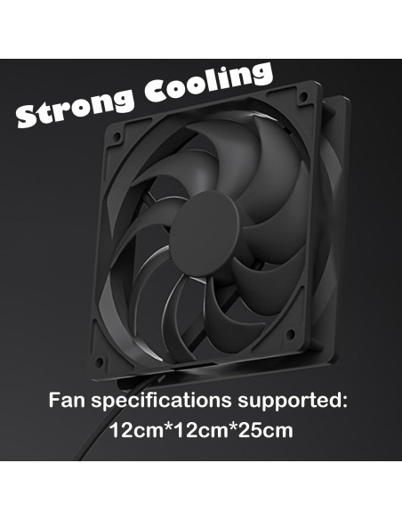 Soporte de Aluminio con Ventilador Husewming TF-120 Plata