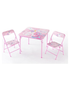 Conjunto de Mesa y Sillas Plegables Heritage Kids Unicornio 3 Piezas
