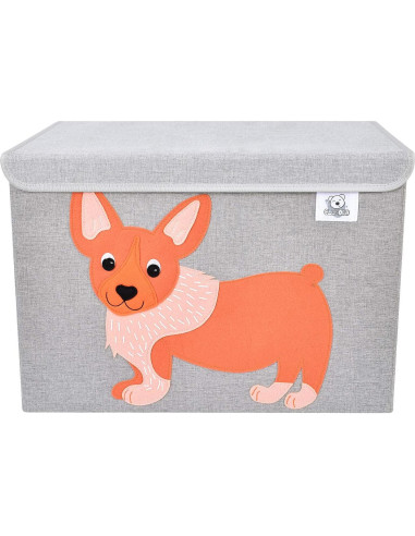 Cofre de Juguetes Plegable CLCROBD 68.5L con Tapa Abatible