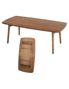 Mesa de Centro Plegable AZUMAYA TAC-229WAL Nogal 100x52x35cm