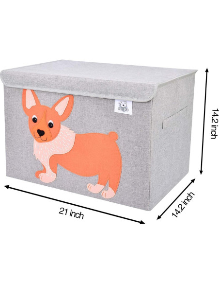 Cofre de Juguetes Plegable CLCROBD 68.5L con Tapa Abatible