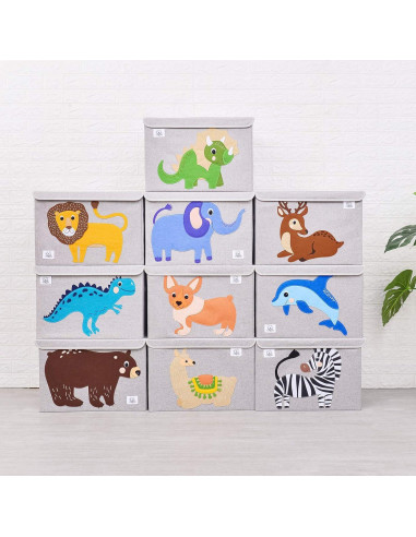 Cofre de Juguetes Plegable CLCROBD 68.5L con Tapa Abatible