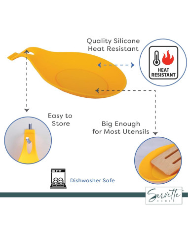 Reposapucheros de Silicona Amarillo - Set de 2 Servette Home