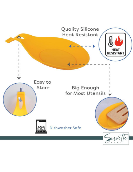 Reposapucheros de Silicona Amarillo - Set de 2 Servette Home