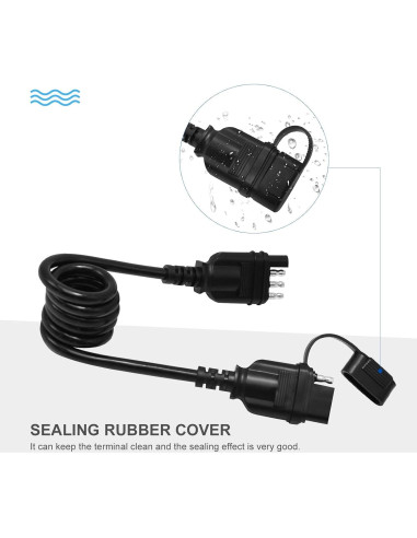 Extensor de Enchufe de Remolque Saihisday 4 Pines 71 cm