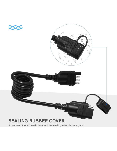 Extensor de Enchufe de Remolque Saihisday 4 Pines 71 cm