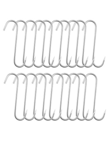 Ganchos de Carne JAPCHET 20 Piezas Acero Inoxidable 22.5 cm