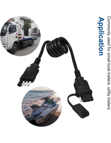 Extensor de Enchufe de Remolque Saihisday 4 Pines 71 cm