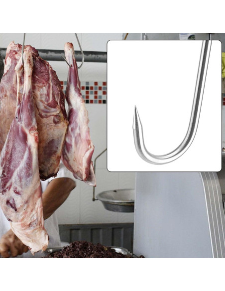 Ganchos de Carne JAPCHET 20 Piezas Acero Inoxidable 22.5 cm