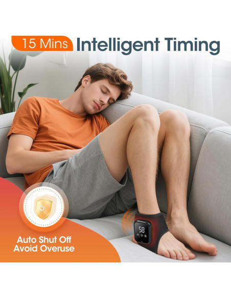 Almohadilla Térmica Inalámbrica DREAMSOME para Tobillo con Calefacción y Vibración