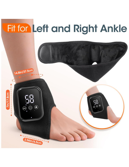 Almohadilla Térmica Inalámbrica DREAMSOME para Tobillo con Calefacción y Vibración