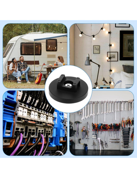 15 Clips Magnéticos para Cables Nodaaiie 42.9x16mm Negro