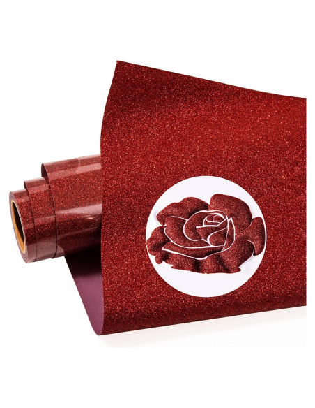 Vinilo de Transferencia de Calor Puff Brillante Rojo 1m x 25cm