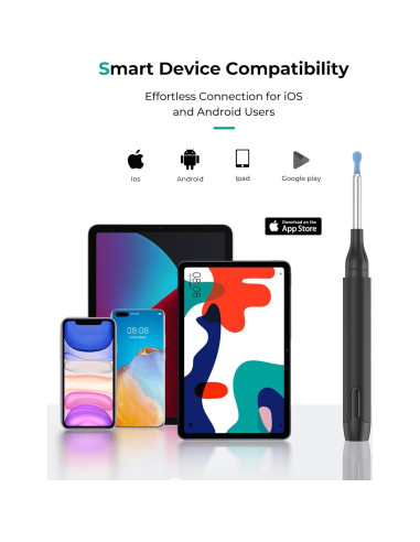 Otoscopio Inalámbrico Jieshi P3-Q2OY-9043 10MP HD con Luz