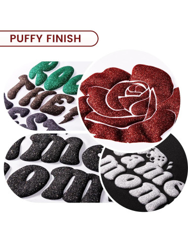 Vinilo de Transferencia de Calor Puff Brillante Rojo 1m x 25cm