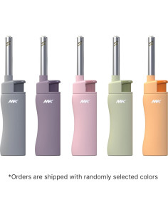 Encendedores Recargables MK 4PCS + 1 Butano Premium, a Prueba de Viento 2
