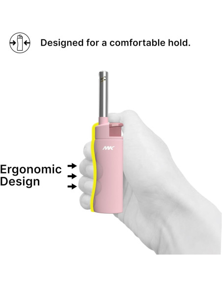 Encendedores Recargables MK 4PCS + 1 Butano Premium, a Prueba de Viento