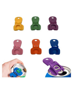 Abridor de Latas Manual Genérico 6 Paquetes Coloridos