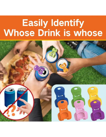 Abridor de Latas Manual Genérico 6 Paquetes Coloridos