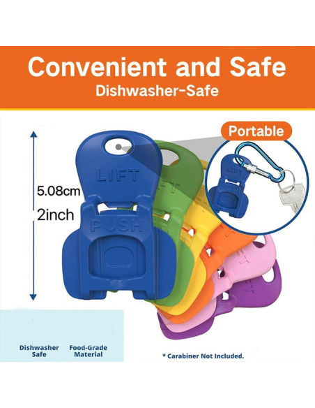 Abridor de Latas Manual Genérico 6 Paquetes Coloridos