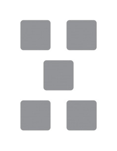 Tread antideslizante cuadrado Kahuna Grip 5 piezas gris