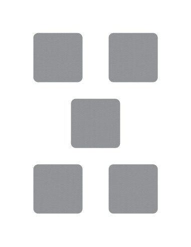 Tread antideslizante cuadrado Kahuna Grip 5 piezas gris