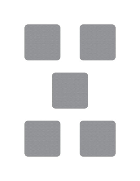 Tread antideslizante cuadrado Kahuna Grip 5 piezas gris