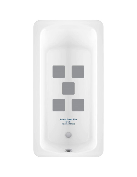 Tread antideslizante cuadrado Kahuna Grip 5 piezas gris