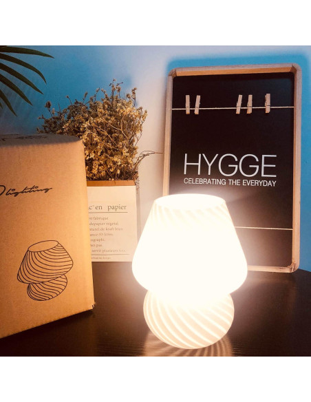 Lámpara de Hongo Rosa BSOD, Vidrio Murano, 17.78 cm