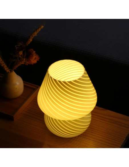 Lámpara de Hongo Rosa BSOD, Vidrio Murano, 17.78 cm