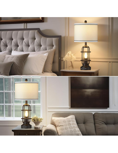 Lámpara de Mesa Regulable 66 cm Lolikit con Carga USB y LED