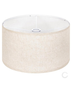 Pantalla de Lámpara de Tambor Beige OUTON 40.64 cm Fácil Ensamblar
