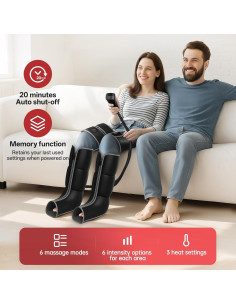 Masajeador de Piernas JOROTO con Calor y Compresión 6 Modos 2