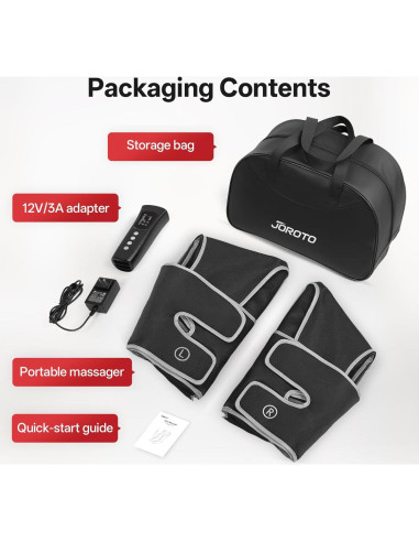 Masajeador de Piernas JOROTO con Calor y Compresión 6 Modos