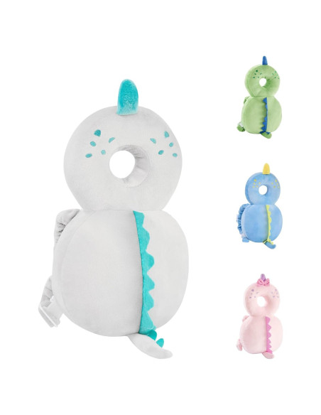 Protector de Espalda para Bebés BW001 Dinosaurio Gris Ajustable