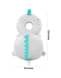 Protector de Espalda para Bebés BW001 Dinosaurio Gris Ajustable 2
